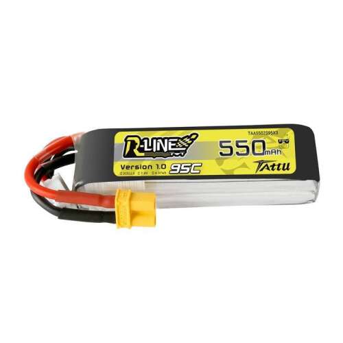Bateria Tattu R-Line 550mAh 7.4V 95C 2S1P XT30 LiPo