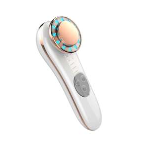 Profesionálna starostlivosť o tvár a omladenie pleti prístroj 5v1, LED, Svetelná terapia, Liftingový efekt, Mezoterapia, Proti vráskam, EMS vibrácie, Mikroprúd, Masáž tváre, Biela/Zlatá