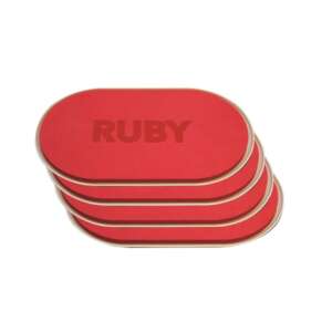 4 db Ruby bútorcsúsztató, piros, MS-955 - Padlóvédő bútorláb alátét