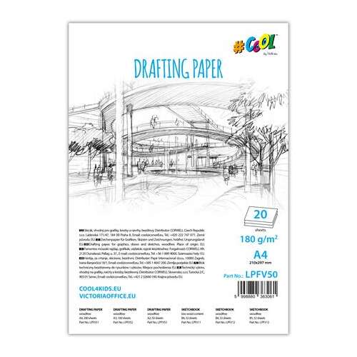 COOL BY VICTORIA Drafting Paper, 20 sheets, A4, 180 g/m2