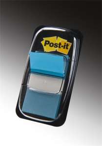 Etichetă de marcare 3M POSTIT, plastic, 50 coli, 25x43 mm, 3M POSTIT, albastru 31579396 Etichete de marcat