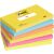 3M POSTIT Self-adhesive notepad, 76x127 mm, 6x100 sheets, 3M POSTIT "Energetic", mixed colours 31578337