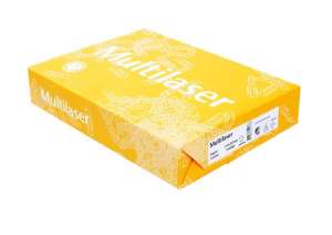 Multilaser A4 copy paper, 80g, 500 sheets, yellow box - Office paper product