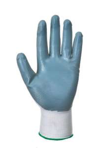 Schutzhandschuhe, Nitril, Größe L, "Flexo Grip" grau-weiß 31544291 Sicherheit am Arbeitsplatz