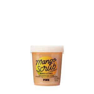 Victoria's Secret PINK Mango Scrub, partea din față a borcanului cu numele produsului și marca - Exfoliante pentru corp