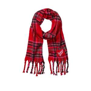 Victoria's Secret red plaid scarf with fringe - Women's scarf