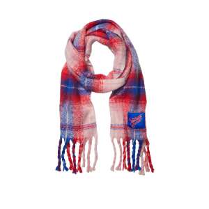 Victoria's Secret pink and red plaid scarf with blue and pink fringe - Women's scarf