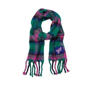 Teal plaid Victoria's Secret scarf with fringe - Women's scarf
