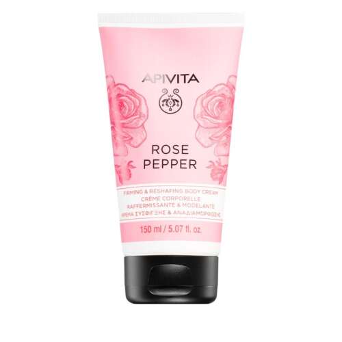 Apivita Firming and Shaping Body Cream with Rose & Pepper, 150ml