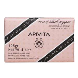 Sapun natural cu trandafiri si piper negru, Apivita, 125g 57849885