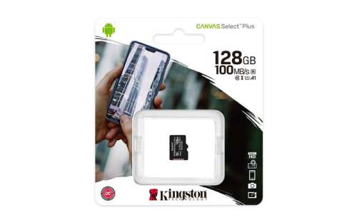 KINGSTON Speicherkarte, microSDXC, 128GB, CL10/UHS-I/U1/V10/A1, KINGSTON "Canvas Select Plus" 31544573