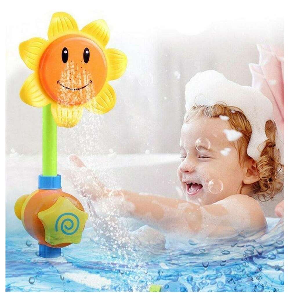 Spriccelő, nevető napraforgó formájú fürdőjáték gyerekeknek - mos...