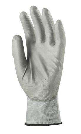 Montážne rukavice s namočenou dlaňou, veľkosť 7, sivé