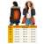 Dollcini women's heated jacket size chart, black, L, XL, 2XL, M, S, 3XL