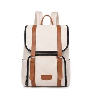 Dollcini beige Laptop-Rucksack, wasserdicht und kratzfest, perfekt für Schule, Reisen oder Arbeit - Laptop-Rucksäcke