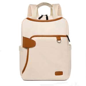 Dollcini Laptop-Rucksack, weiß, wasserdicht, kratzfest, Schule, Reisen, Arbeit - Laptop-Rucksäcke