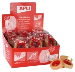 APLI Átlátszó Öntapadós Szalag, 12 mm x 33 m, 12 db-os csomag - APLI