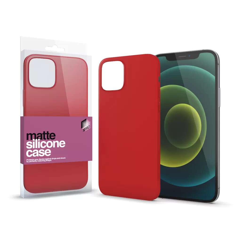 XPRO Szilikon matte tok ultravékony korall piros Apple iPhone 13...