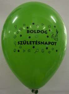 Balon, 26 cm, imprimat pe ambele fețe La mulți ani, culori mixte 31545172 Baloane