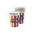 Funny Happy Birthday striped and dotted paper cups, 2.5 dl