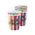 Funny Happy Birthday striped and dotted paper cups, 2.5 dl