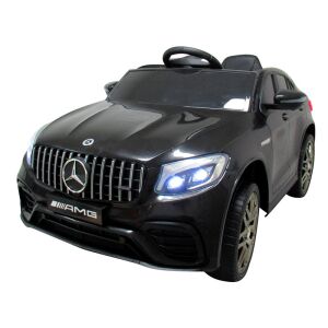 Fekete Mercedes GLC 63 S elektromos kisautó gyerekeknek, elülső, szögletes nézet - R-Sport