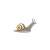 Papo Snail Figurine, side view of the realistic detailed model of a snail, perfect for kids and collectors