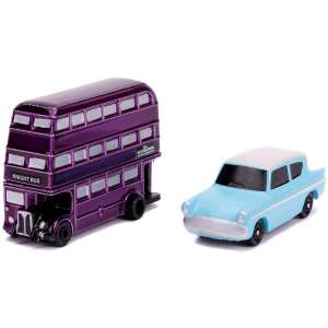 Jada Toys - Harry Potter Autók - Ford Anglia és Lovagbusz - 4cm