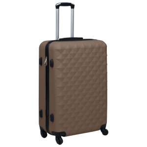 vidaXL barna ABS keményfalú gurulós bőrönd 57874416 