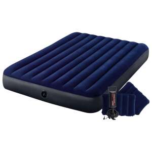 INTEX Dura-Beam kék felfújható gumimatrac pumpával 152 x 203 x 25 cm 57875013 Intex Kemping matracok
