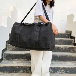 Dollcini travel bag, black, 55cm, with shoulder strap - Dollcini