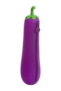 NEBULO eggplant shaped silicone pencil case - Nebulo