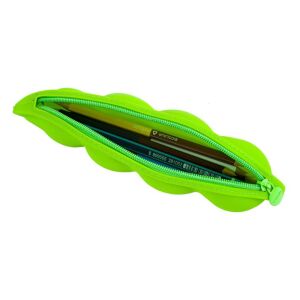 NEBULO Pea Shaped Silicone Pencil Case - Green - Nebulo