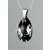 ART CRYSTELLA Halskette in Regentropfenform mit Black Diamond SWAROVSKI® Kristall, 16mm, ART CRYSTELLA® 31578478}
