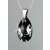 ART CRYSTELLA Halskette in Regentropfenform mit Black Diamond SWAROVSKI® Kristall, 16mm, ART CRYSTELLA® 31578478}