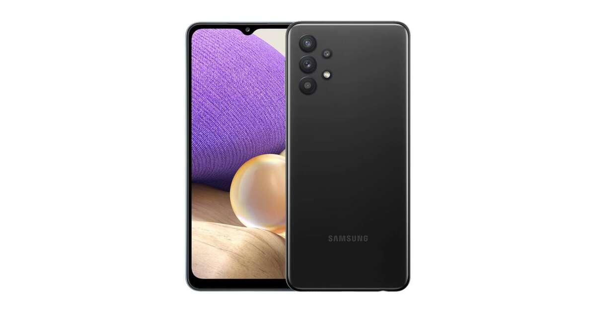 Samsung A325F Galaxy A32 DS 128GB (4GB RAM) Fekete + Hydrogél fólia