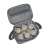 RIVACASE Torngat 5706 gray insulated cooler bag open, showing interior with cans and ice