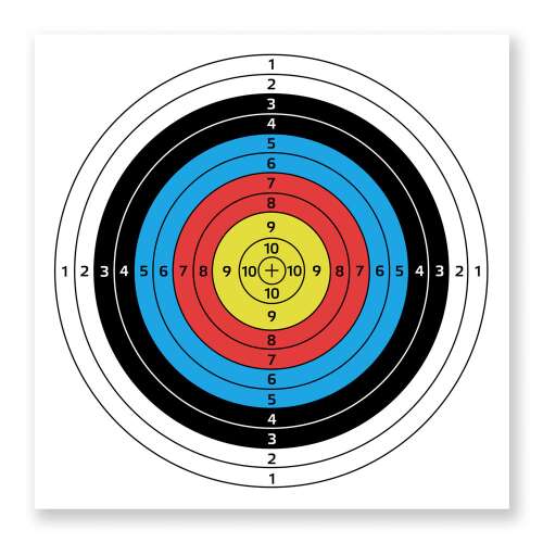inSPORTline Dabbak íjász céltábla, 60cm átmérőjű, 10 db-os csomag