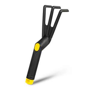 inSPORTline Rastel műanyag kézi gereblye, fekete sárga nyéllel, kerti szerszám - Kézi kerti szerszám