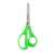 NEBULO green school scissors, 14 cm, ergonomic design, blunt tip