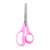 NEBULO pink school scissors, 14 cm, ergonomic design, blunt tip