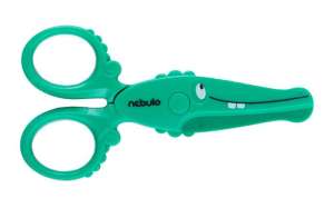 NEBULO Krokodil biztonsági olló gyerekeknek, 12 cm, műanyag penge - Nebulo
