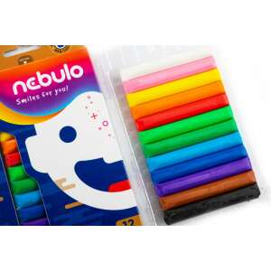 Пластилин Nebulo, 12 цвята, в пръчици - Nebulo