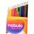 Creioane colorate hexagonale NEBULO, 12 culori