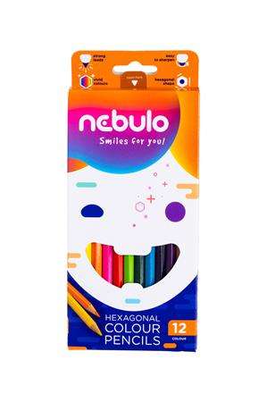 Súprava šesťhranných farebných ceruziek Nebulo (12ks) 31545836