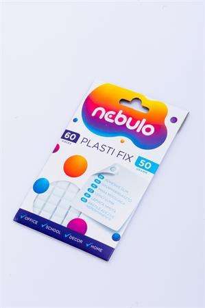 Nebulo Plasti Fix 60 pieces adhesive gum, reusable, for office, school, decor, home