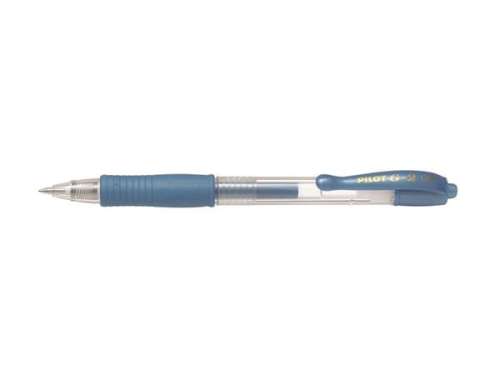 Gélové pero Pilot G-2 Metallic s tlačidlom, 0,32 mm, modré