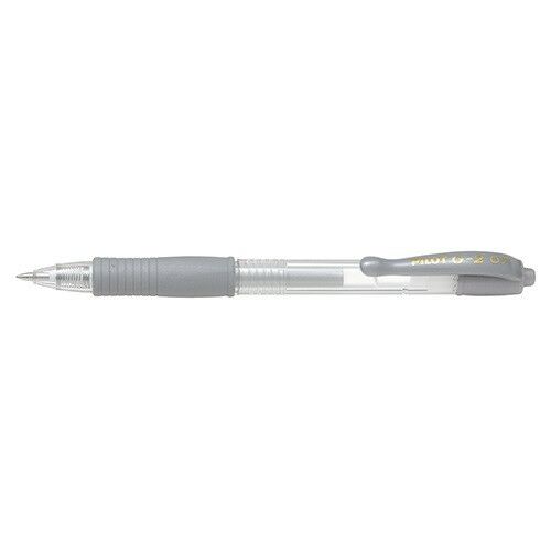 Pilot G-2 Metallic Srebrny długopis żelowy 0.32mm