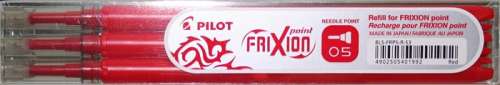 Refiluri pentru stilou cu bilă Pilot Frixion Point, 3 bucăți, roșu, 0,5 mm, vârf ac