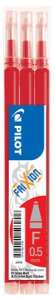 3 pack Pilot Frixion Ball Clicker red erasable pen refills, 0.5mm - Pilot